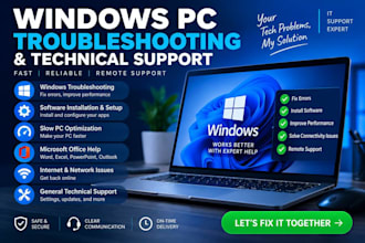 troubleshoot and fix windows PC and software issues remotely