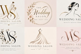 design a professional , bridal, beauty, wedding, or luxury wedding salon logo