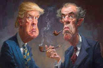 create political satire cartoon illustrations
