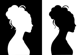 draw custom black and white silhouette vector art