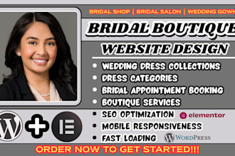 bridal boutique website, bridal shop website, wedding dress website, bridal