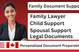 prepare child custody, parenting plan, and divorce settlement documents