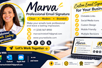 create email signature HTML, clickable signature