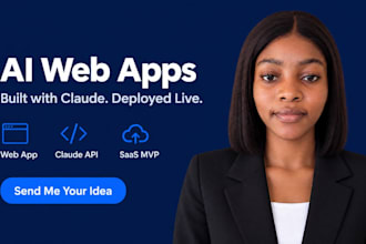 build a claude ai web app, ai website or saas mvp