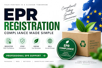 handle epr registration and compliance for germany, france, italy, spain