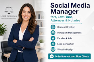 be your lawyer law firm attorney, family, notary  social media marketing manager