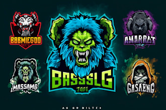 design amazing mascot, esports, and gaming logo and banner