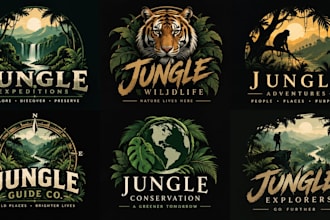 design a professional , tropical, wildlife, nature, or adventure jungle logo