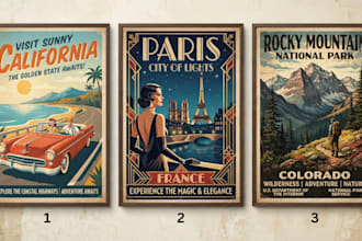 design retro vintage poster