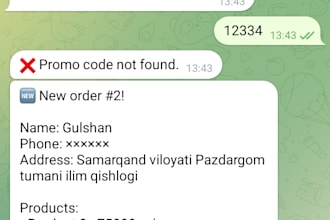 create a multilingual telegram shop bot with cart and orders
