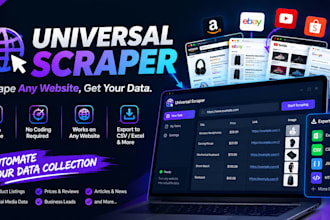 scrape and extract data from any website