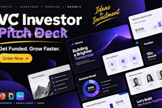create a vc investor pitch deck for startup fundraising