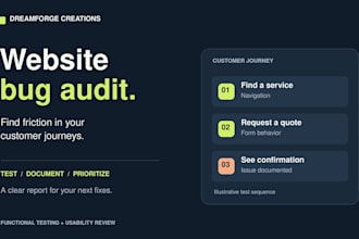 audit your website for bugs and broken customer journeys