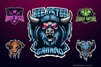 design youtube, twitch, gaming, mascot and avatar logo