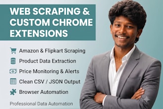 build custom web scrapper extension for ecommerse data