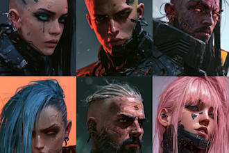 make cyberpunk character art