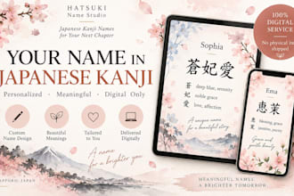 create meaningful japanese kanji names from your name