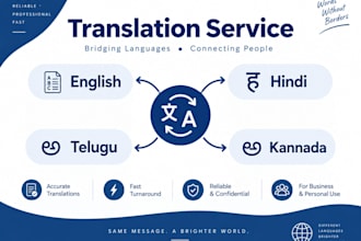 be your hindi, telugu, kannada translator