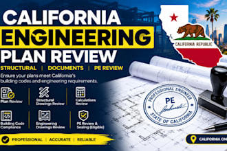 review california permit drawing engineering plans for approval and pe seal