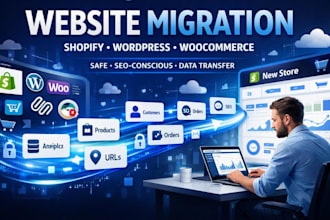 migrate transfer shift4shop ecwid to shopify wordpress squarespace migration
