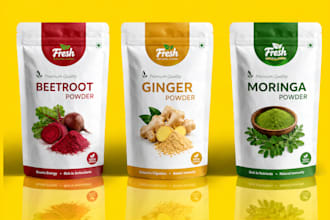 design pouch packaging design and product box design