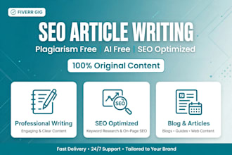 write SEO articals and blog post