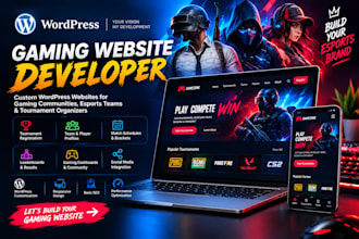 create a gaming tournament website