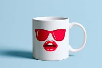 illustrate fabulous custom coffee mug design