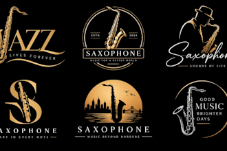 design a professional , jazz, music, band, or musician saxophone logo