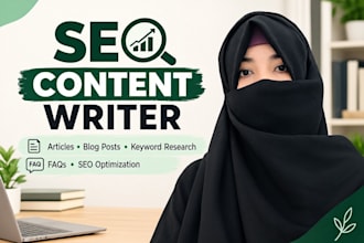 write SEO articles and blog posts with keyword research and faqs