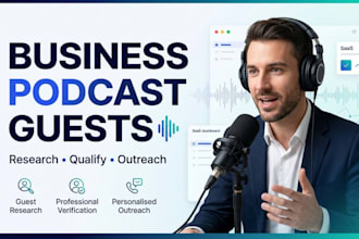 research and reach out to guests for your business or saas podcast