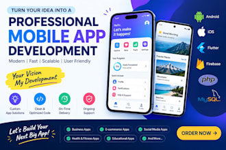 develop a custom mobile app for android and ios