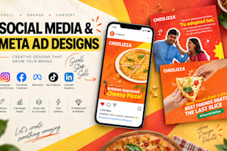 design instagram posts, facebook ads and meta ad creatives