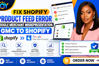 fix shopify product feed error google merchant misrpresentation gmc to shopify