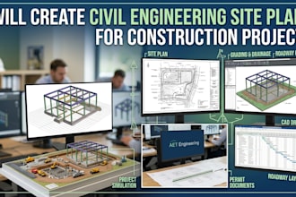 create civil engineering site plans for construction projects