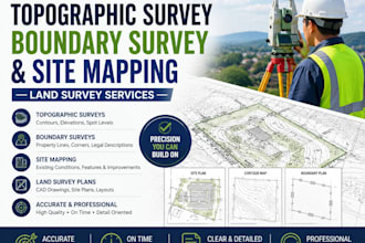 topographic survey, boundary survey, and site mapping, land survey