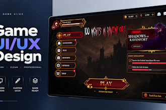 design professional game UI UX in figma for your game