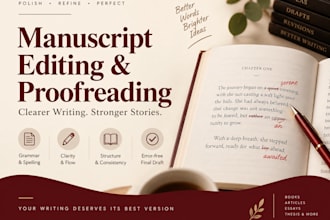 proofread and edit your fiction manuscript or story