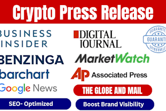 write crypto press release PR distribution UK press release and submit