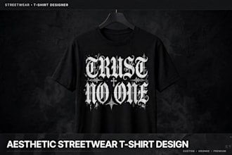design aesthetic streetwear t shirt