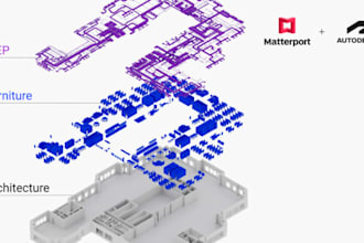 convert point cloud or matterport scan to revit bim and as built drawings
