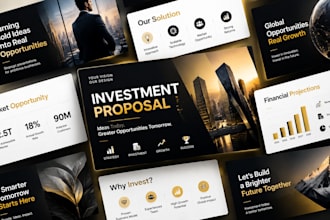 business investment proposal presentation and investor deck