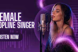 write and sing female topline vocals for your pop and edm song