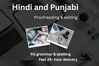proofread and edit hindi and punjabi text flawlessly