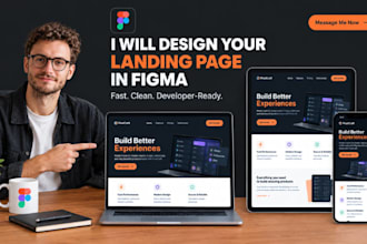 design a high converting landing page in figma