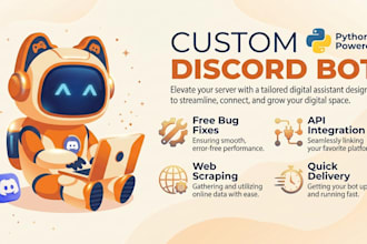 custom discord bot with custom feature in python