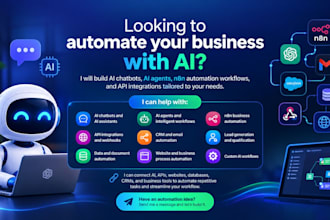 build ai chatbots, ai agents, n8n automation and API integrations