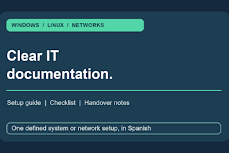 document your windows linux or network setup in spanish