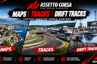 make assetto corsa map, assetto corsa track, assetto corsa drift track and cars