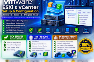 configure vmware esxi, vcenter and vmware vsphere infrastructure